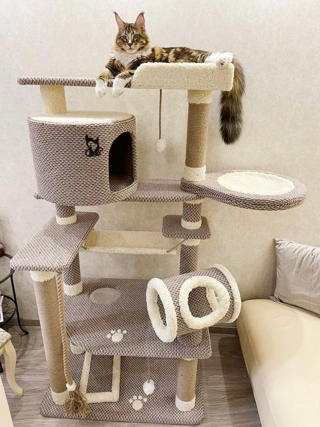 Игровые комплексы с когтеточкой для кошек
