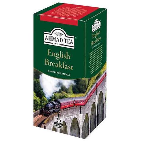 купить Чай черный в пакетиках Ahmad Tea English Breakfast, 25 пак/уп (Ахмад)