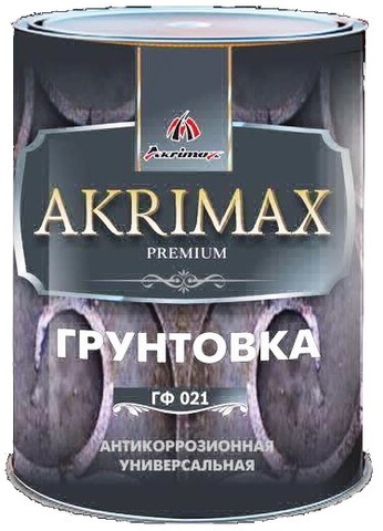 Грунт ГФ-021 «AKRIMAX-РREMIUM» серый 1.9кг  (упк-6шт) (300)