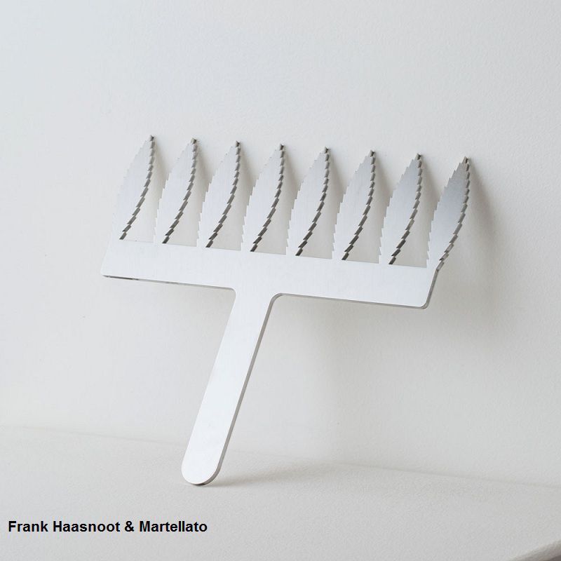 Трафарет для декора FEATHER COMB h8см, нерж.сталь, дизайн - Frank Haasnoot 20FH02L