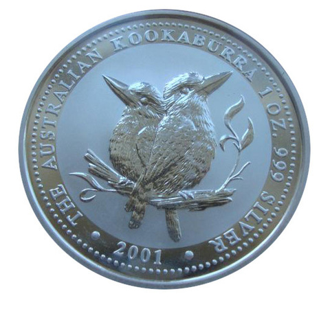 Австралия 1 доллар 2001 Кукабарра кукабара кукабура птица СЕРЕБРО