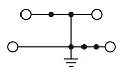 UTTB 2,5-PE-Двухъярусная заземляющая клемма