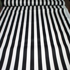 Ткань хлопок сатин с эластаном с черными полосками 2037