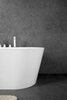BelBagno BB200-1500-750 Отдельностоящая, овальная акриловая ванна в комплекте со сливом-переливом цвета хром 1500x760x590