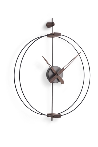 Часы Nomon Micro BARCELONA (основание - орех и фиберглас/стрелки - орех/центр - графит). D42=см, H=54см