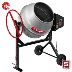 ЗУБР 120 л, 550 Вт, бетоносмеситель с чугунным венцом (БМЧ-120)