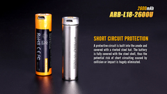 Аккумулятор 18650 LI-ION Fenix 3.6V, 2600mAh + micro USB port