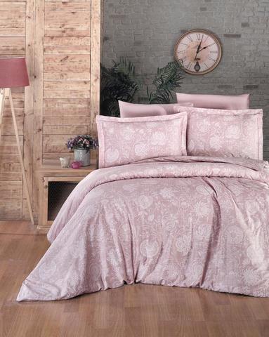 Комплект постельного белья DO&CO Сатин DELUX  LIENZ 2 спальный Евро фото цвет пудра