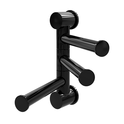 WasserKRAFT K-1053POLISHED BLACK Держатель полотенец тройной