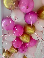 Воздушные шарики с гелием под потолок 25 шт (№27)