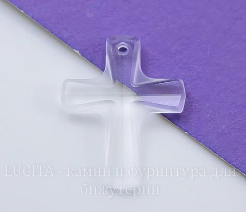 6860 Подвеска Сваровски Крестик Crystal (20х16 мм)