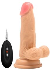 Телесный вибратор-реалистик Vibrating Realistic Cock 6