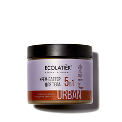 Ecolatier URBAN Крем-баттер для тела 5 в 1 какао, ши, кокос, макадамия, бабассу, 380мл
