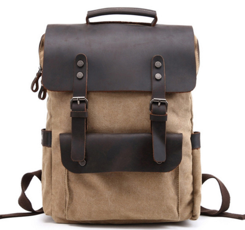 Рюкзак из ткани и кожи BUG 067 Khaki