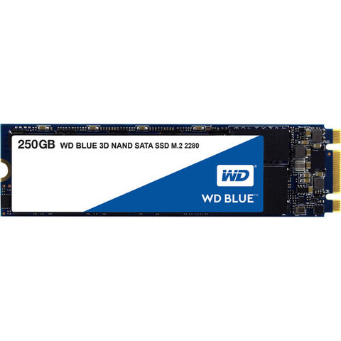 Диск SSD WD 250GB Blue 3D NAND M2.2280 SATA-III (TLC)