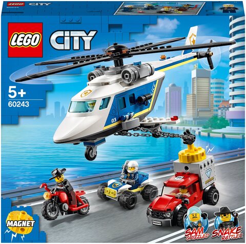 Конструктор LEGO City Police 60243 Погоня на полицейском вертолёте
