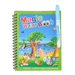 Водная раскраска Basir, 4 рисунка с маркером, размер 14*18.5 см, ассорти