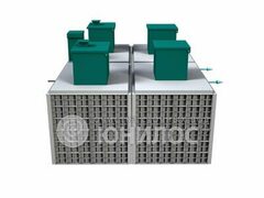 Станция биологической очистки Юнилос Астра 200 лонг/ 40000 л. в сутки / до 200 чел. / самотечный сброс / компрессорная аэрация (3000x2160x3085см;3500кг;) - арт.560563