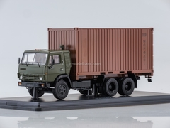 KAMAZ-53212 with a 20-foot container khaki-brown 1:43 Start Scale Models (SSM)