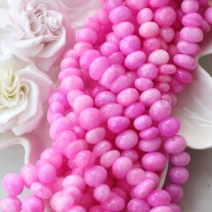 Агат тонированный, галтовка, 7-14 мм, нить 38 см, К129