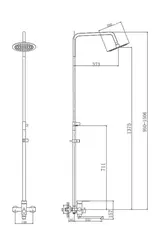 Душевая система Haiba HB24801 сталь
