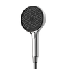 Sancos SC6001CH-B Душевая лейка, кнопочное управление, D=130 мм, 3 режима, хром/черн мат