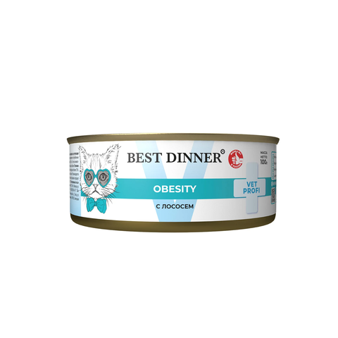 Best Dinner Vet Profi Obesity с лососем (упаковка 12 шт * 100 г)