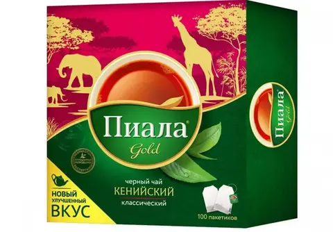 Кенийский Черный Чай Пиала Голд 180гр 100пакетиков