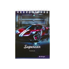 
          Блокнот А6, гребень, Alingar, мелованный картон, 60 л., клетка, "Волна New", ассорти