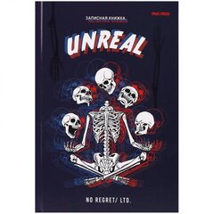 
          Записная книжка А5, Проф-Пресс, 7БЦ, ламинированный картон, матовая ламинация, твин-лак, клетка, 80 л., "Медитация скелета"