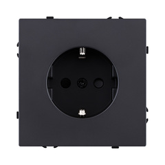 Розетка штепсельная SCHUKO 16A/250 В, черный матовый Kollinger Eclipse EC-014BK