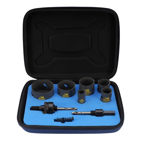 Набор коронок Bi-metall 22-64мм HSSE-Co8 9пр 4-6Tpi ULTRA SC 3835R