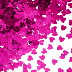 Конфетти фольга, Сердце, Фуксия, 1,5 см, 50 г