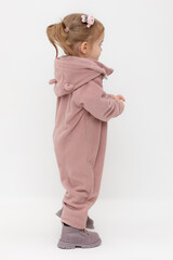 комбинезон  для девочки  ФЛ 60007/серая пудра