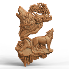 Силиконовый молд № 505 Волки