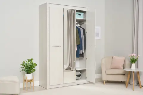 Шкаф трехстворчатый Монако ШК-38 ясень белый