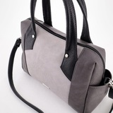 Сумка Саломея 603 мульти итальянский серо-черный