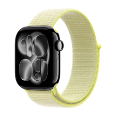 Умные часы Apple Watch Series 11 GPS, 42mm, Jet Black Aluminium Case with Neon Yellow Sport Loop