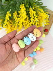 №2 Яйцо разноцветное из пенопласта МИНИ, пасхальный декор, размер 1,5*2 см, набор 50 шт.