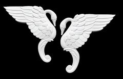 Силиконовые молды № 2347 Накладка Лебедь правый и левый. Набор 2 шт