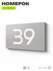 Табличка с номером 39 на дверь квартиры, для офиса, кабинета, аудитории, склада, серая 120х70 мм, Айдентика Технолоджи
