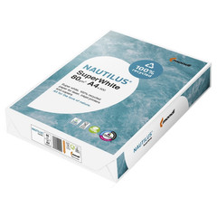 Бумага для офисной техники Nautilus Super White Recycled (А4, марка A, 80 г/кв.м, 500 листов)