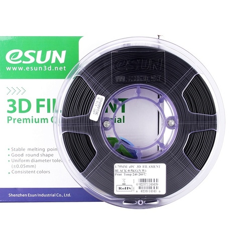 Катушка пластика ePC ESUN (Polycarbonate) 1.75 мм 0,5кг., черная