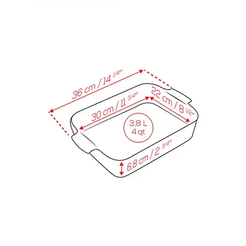 Прямоугольная форма для запекания 36см Peugeot Green Forest
