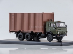 KAMAZ-53212 with a 20-foot container khaki-brown 1:43 Start Scale Models (SSM)