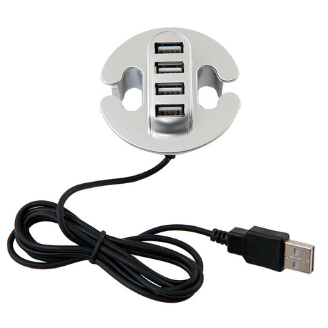 Кабель канал USB 4 порта серебро