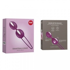 Вагинальные шарики Fun factory SMARTBALLS DUO, пурпурно-белые