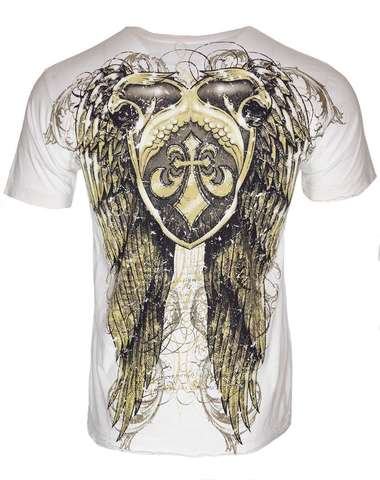 Affliction | Футболка мужская Eagle Shield White A594W спина