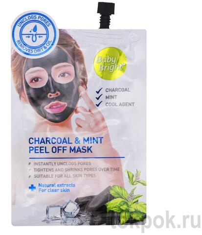 Маска-пленка Baby Bright Chacoal & Mint Peel Off Mask, 10 гр