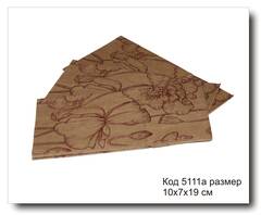Крафт пакет код 5111 с рисунком размер 10х7х19 см  коричневый